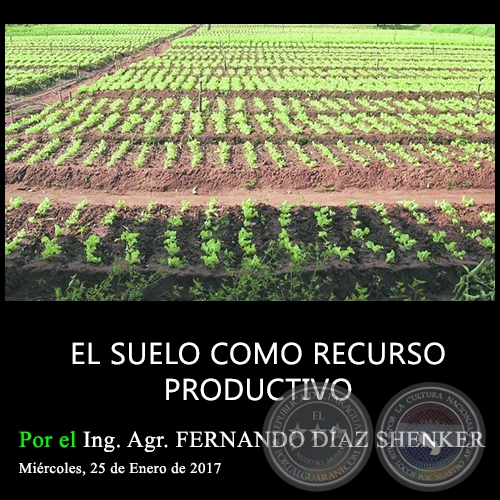 EL SUELO COMO RECURSO PRODUCTIVO - Ing. Agr. FERNANDO DÍAZ SHENKER - Miércoles, 25 de Enero de 2017